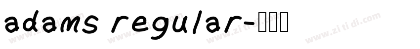 adams regular字体转换